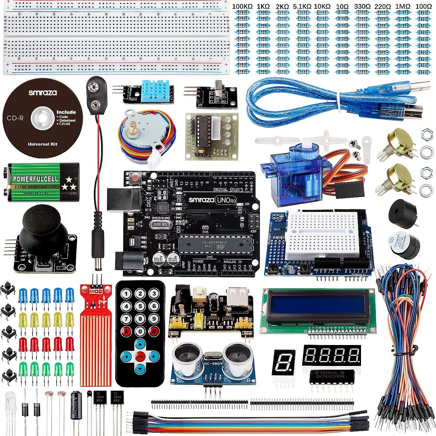 MEGA2560，27 Projects with Tutorials NANO Smraza UNO R3 Starter Kit for Arduino