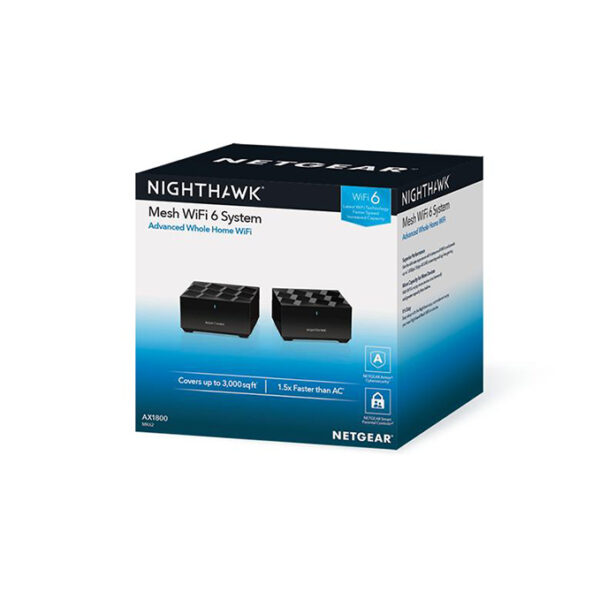 NETGEAR Nighthawk WiFi 6 System (MK62) - AX1800 Router with 1 Satellite Extender - Image 6